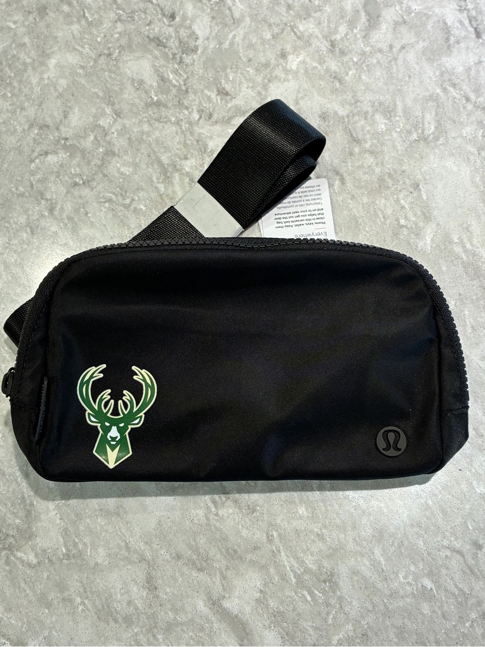 NWT lululemon Milwaukee Bucks Black Crossbody Belt Bag